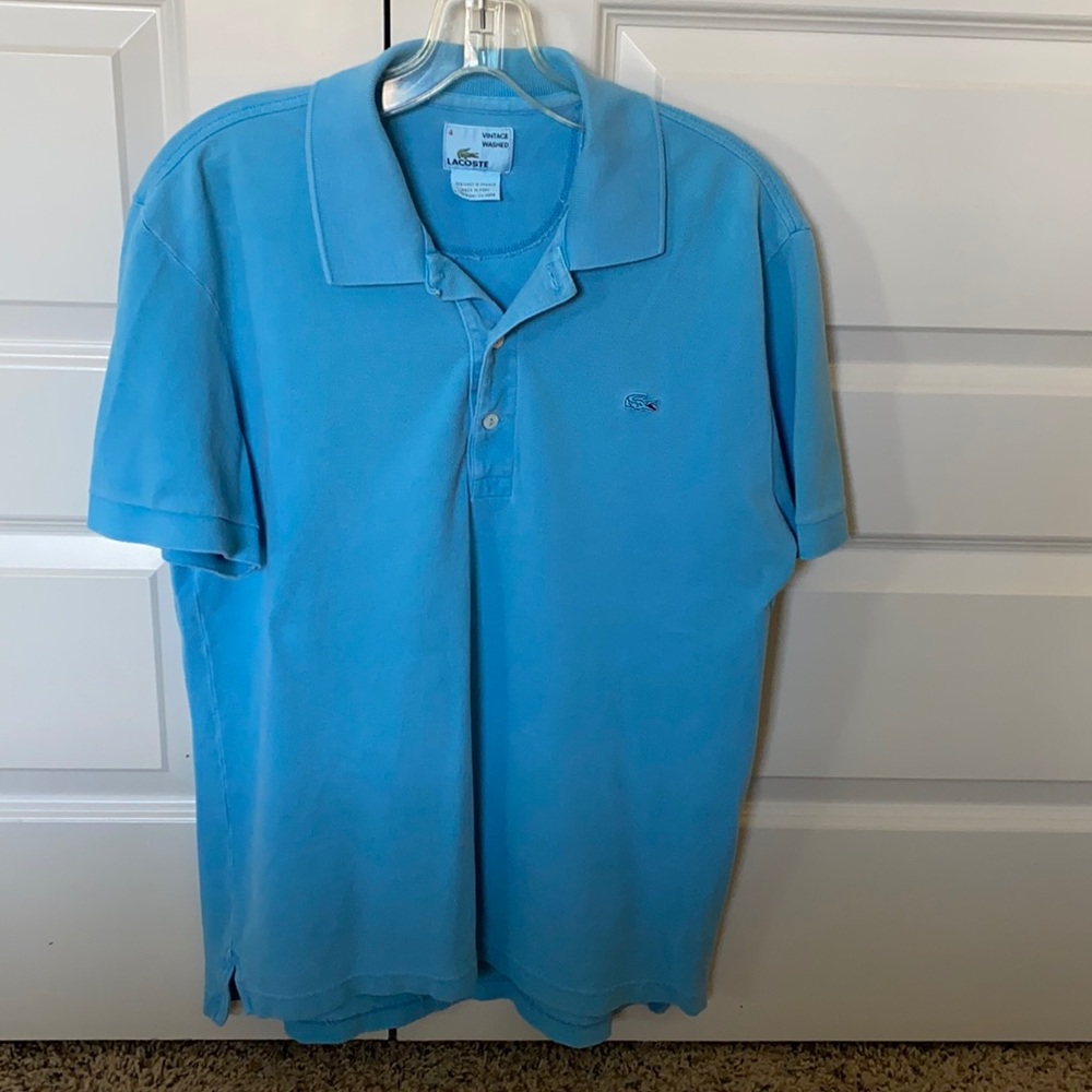 Lacoste short sleeve polo. Vintage washed.